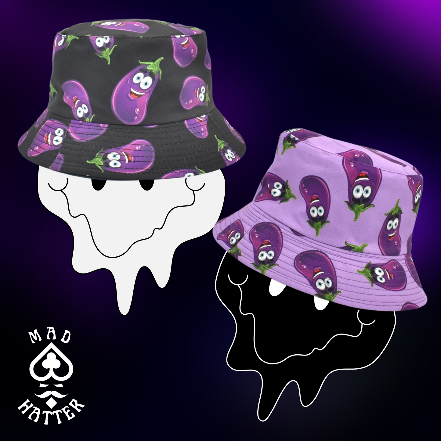 Eggplant Bucket Hat Purple