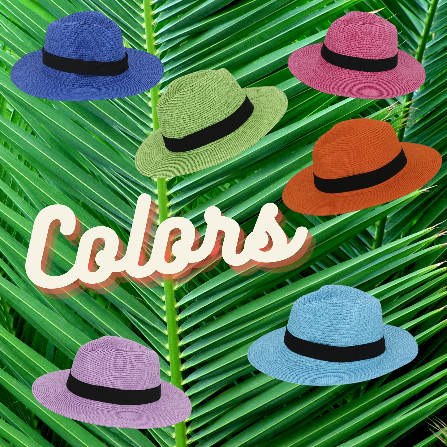 Panama Hat-  Bright Colors