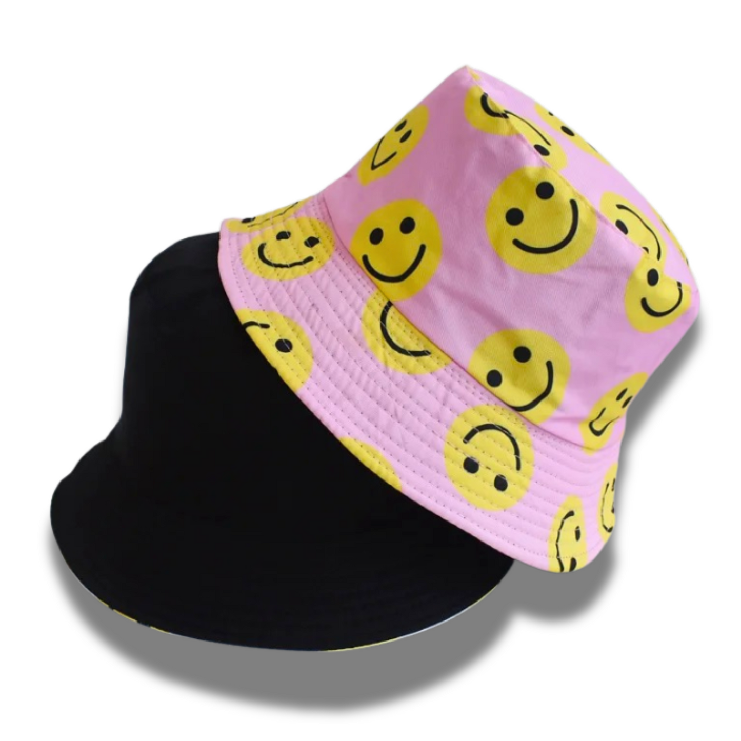 Smiley Bucket Hat Pink