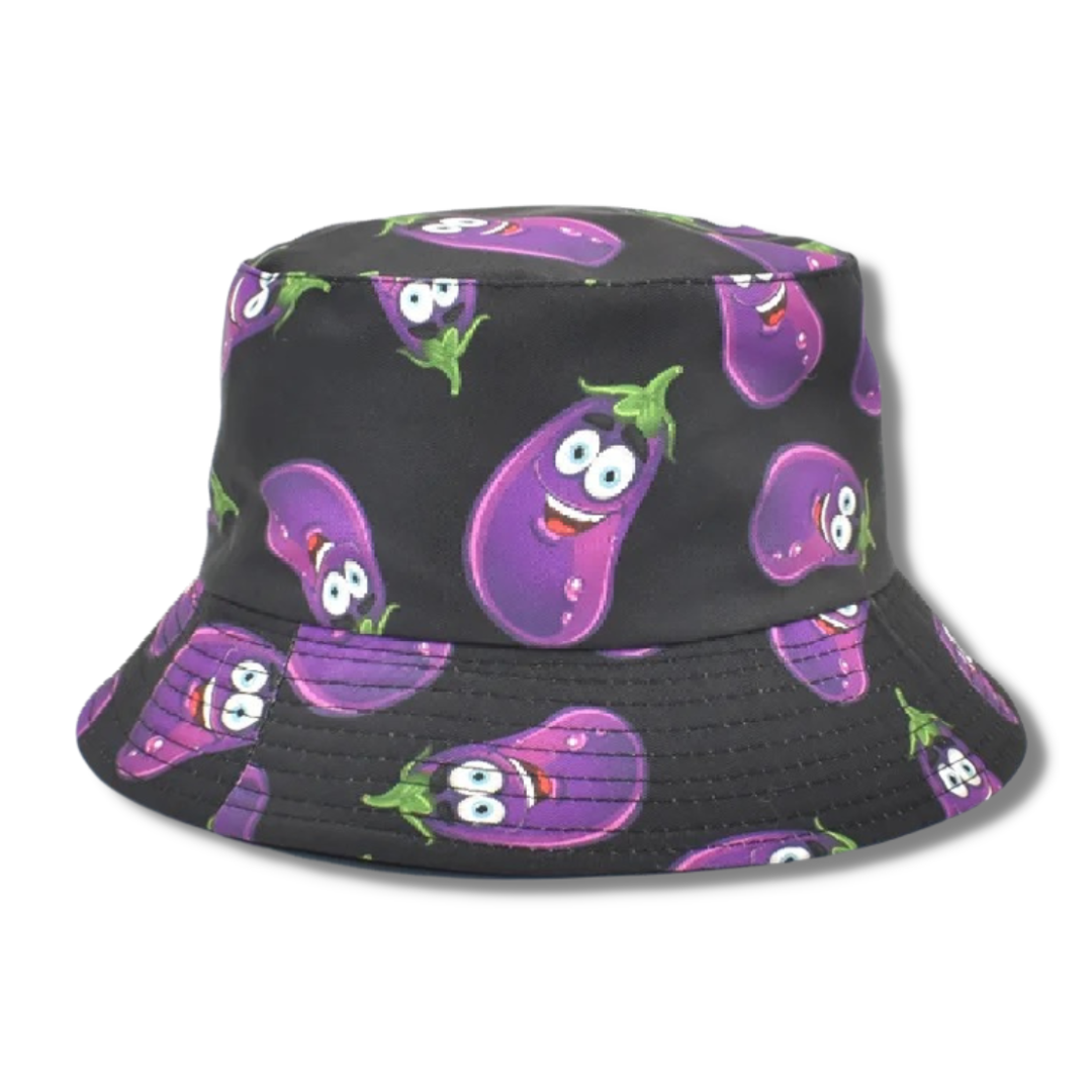 Eggplant Bucket Hat Black