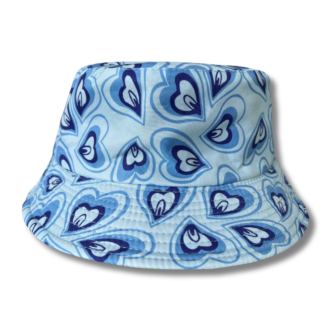 Heart Attack Bucket Hat Blue