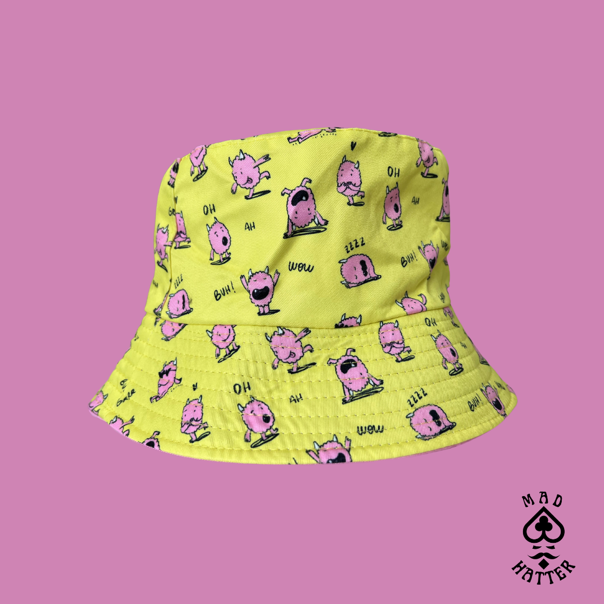 Pink Monster Bucket Hat